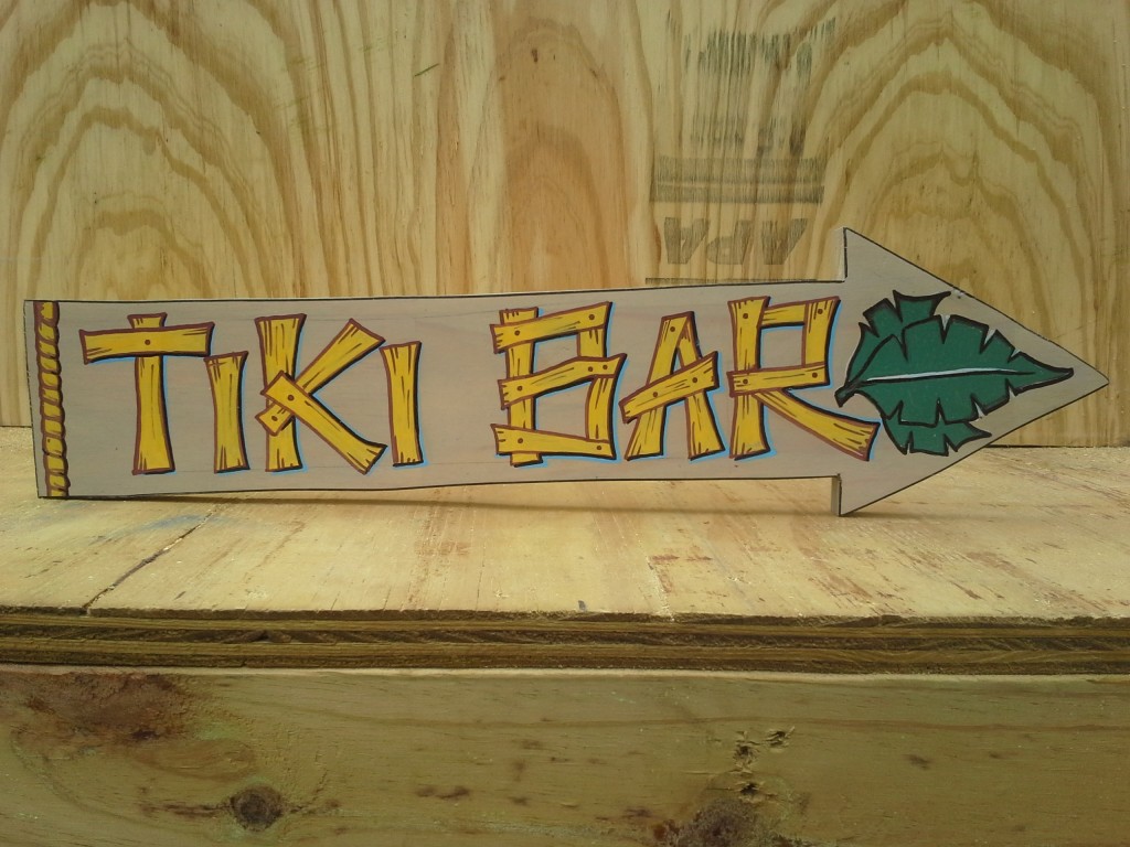 Custom hand Made Tiki Bar Sign