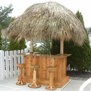 4' x 6' Red Cedar Tiki Bar