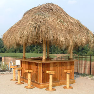 8x8 Red Cedar Tiki Bar