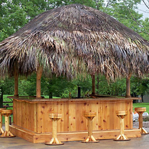 10x10 red cedar tiki bar