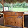 Interior 10x10 red cedar tiki bar