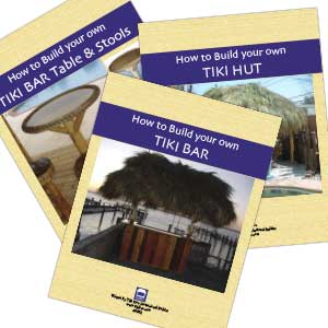 Build Your Own Tiki Bar + Tiki Hut + Bar Table and Stools Book Combo